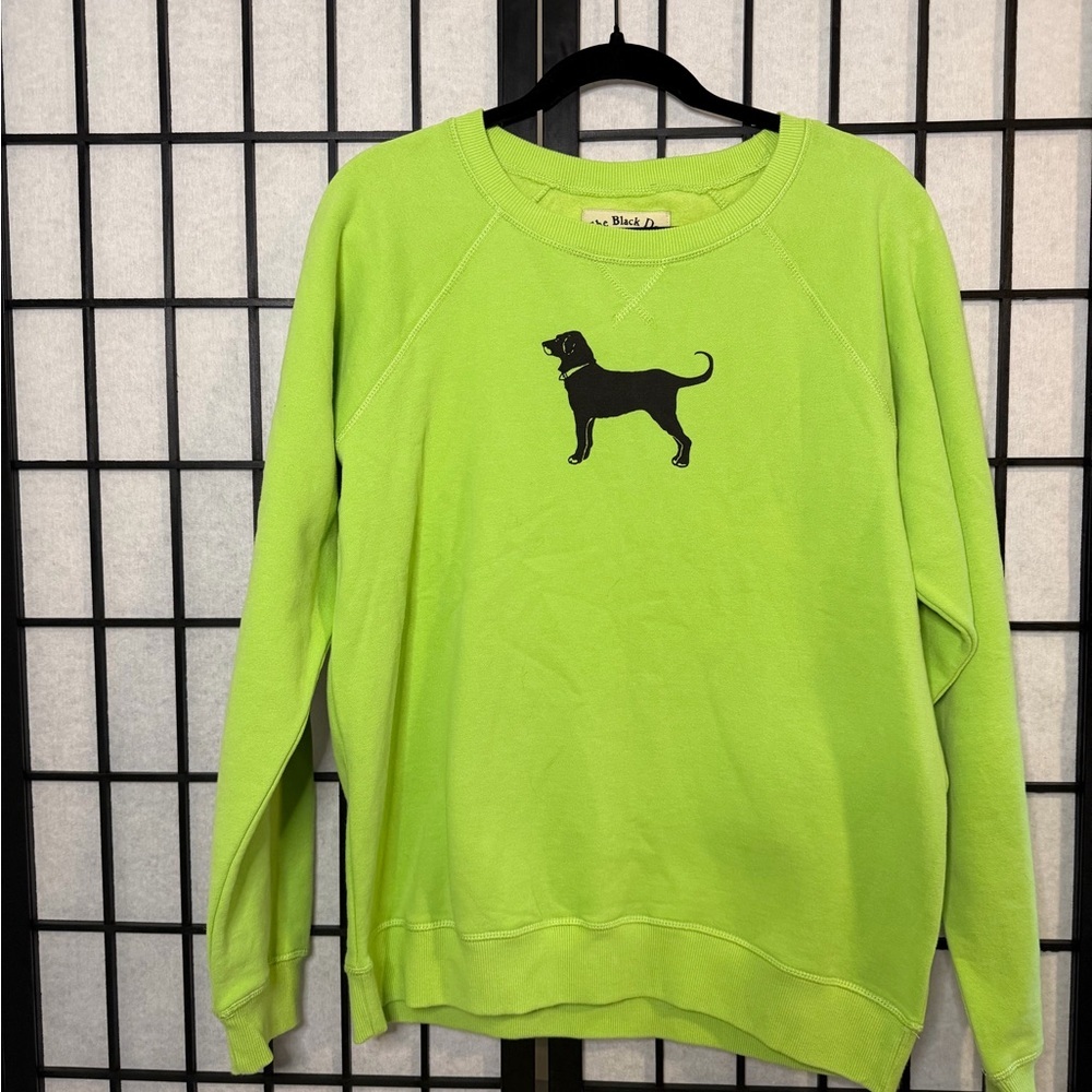 The Black Dog Women’s Lime Green New Classic Crew Neck Sweatshirt M